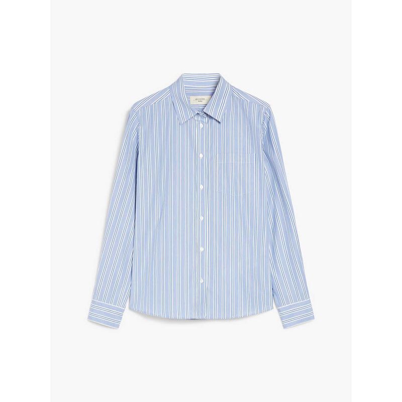 Weekend Max Mara Bahamas Striped Cotton-Poplin Shirt image number 2